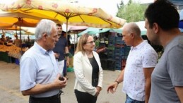 Lider Akın Pazar Esnafı ve Vatandaşlarla Buluştu