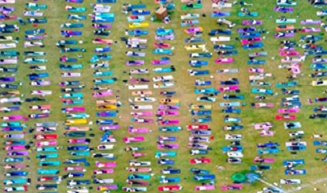 Matlar çimlere serildi Kültürpark’ta yoga rüzgârı esti