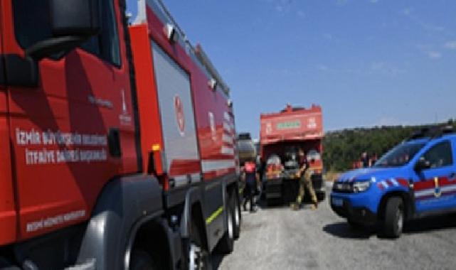 Urla Balıklova’da orman yangını alarmı