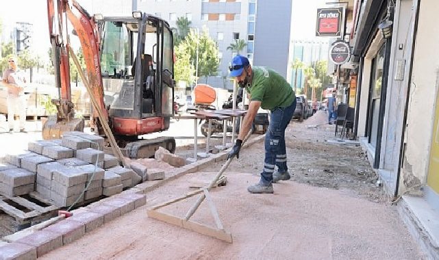 Alsancak sokakları yenilenmeye devam ediyor