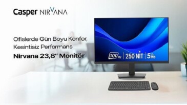 Casper Nirvana 23.8” Monitör, Ofislerde Konforlu ve Kesintisiz Çalışmayı Destekliyor