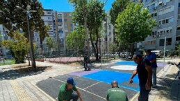 Çocuklar istedi, Lider Keyifli yaptı: O park voleybol alanına kavuştu
