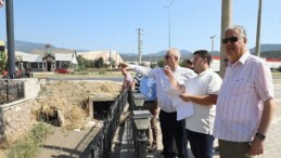 Edremit’te trafiği rahatlatacak yan yol çalışması