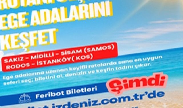 İZDENİZ’den Ege adalarına online feribot bileti kolaylığı