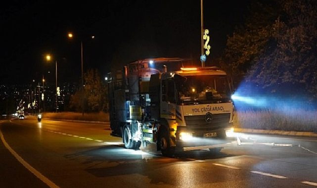 İzmit’te 9 bin metrekarelik yol çizgisi tamam