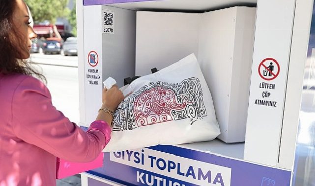 Konaklıların eski giysileri çöpe değil geri dönüşüme gidiyor
