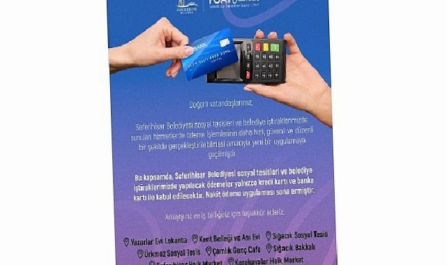 Seferihisar Belediyesi ve belediye iştiraklerinde yeni ödeme dönemi başladı