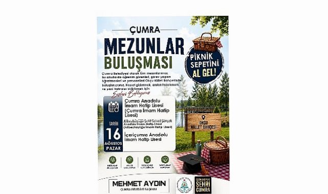 Türkiye’de ve Çumra’da Bir Birinci: Çumra Mezunlar Buluşması Başlıyor
