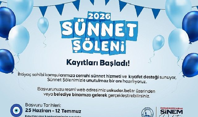Üsküdar Belediyesi’nde 2026 Sünnet Şöleni İçin Kayıtlar Başladı