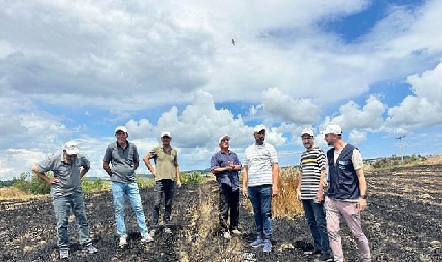 Yangından etkilenen çiftçiye Büyükşehir el uzattı