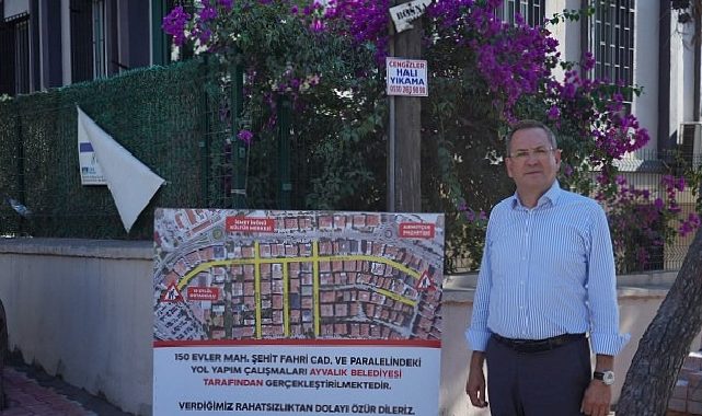 Ayvalık’ta yol dönüşümü 150 Konutlar Mahallesi’nden başladı…