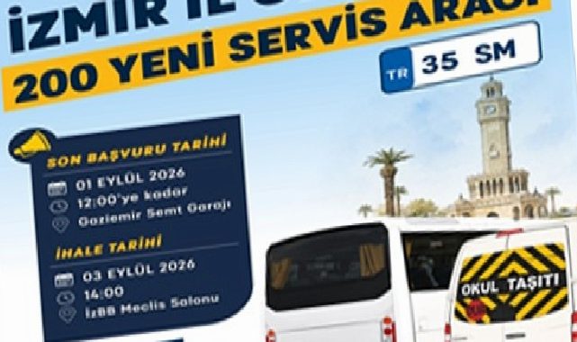 Büyükşehir’den İzmir’e 400 yeni servis aracı plakası