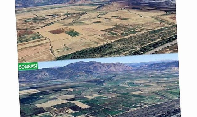 Büyükşehir’in su yatırımı çorak toprakları bereketlendirdi