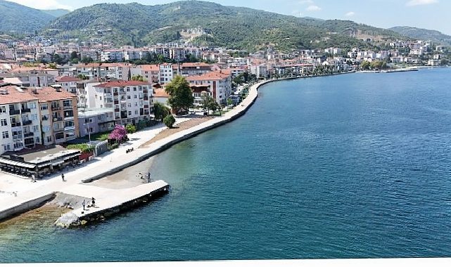 Değirmendere kıyısı dalga kırıcı setle güçlendirildi