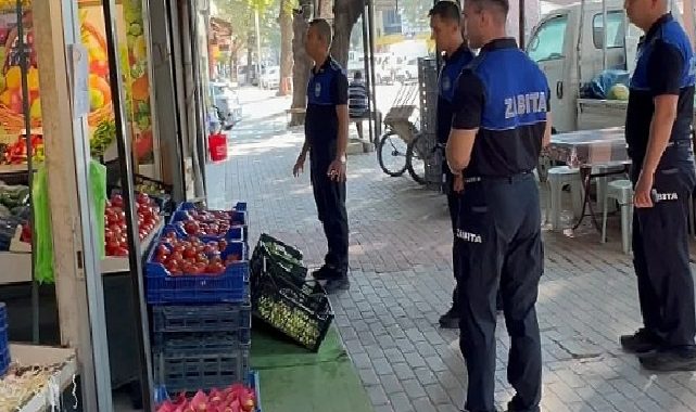 İnegöl Belediyesi Zabıta Takımlarından Kaldırım İşgali Ve Etraf Kirliliği Kontrolü