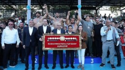 Kurtdereli Yağlı Güreşleri’nde Başpehlivan Mustafa Taş oldu