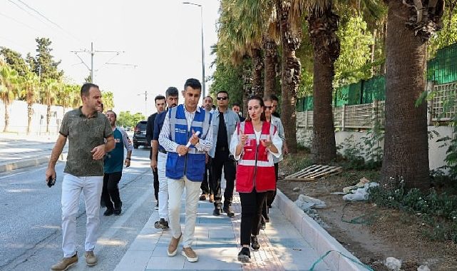 Lider Vekili Özdemir kaldırım ve etraf düzenleme çalışmalarını yerinde inceledi
