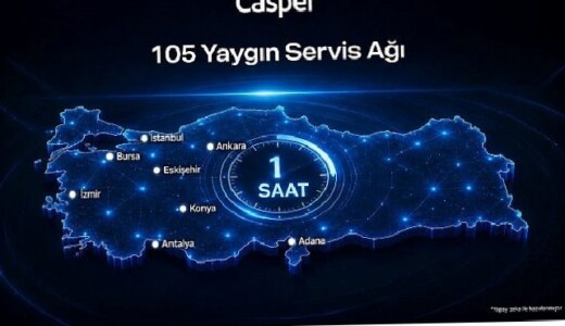 Casper 105 servis noktasıyla Türkiye genelinde hizmet veriyor