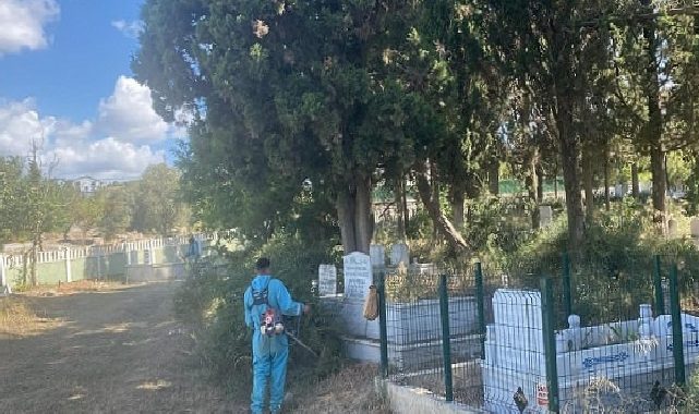 İzmit’te mezarlıklar Büyükşehir eliyle güzelleşiyor