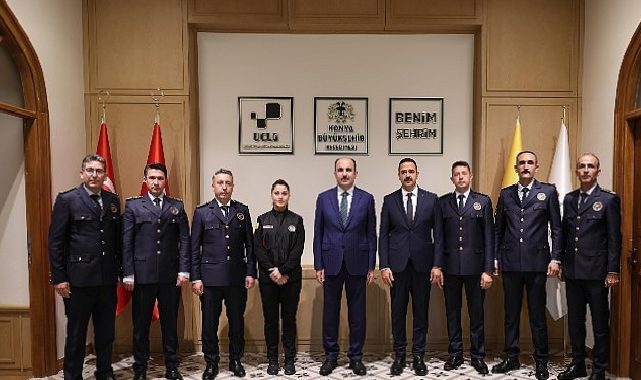 Konya İtfaiye Teşkilatı Heyeti İtfaiye Haftası Vesilesiyle Lider Altay’ı Ziyaret Etti