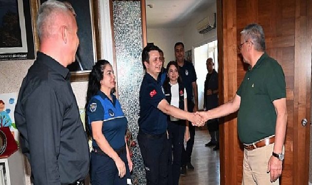 Zabıta Müdürü Kurtoğlu’ndan Başkan Topaloğlu’na ziyaret