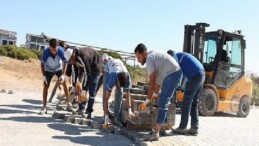 Didim Belediyesi Parke Taşı Döşeme Çalışmalarını Sürdürüyor