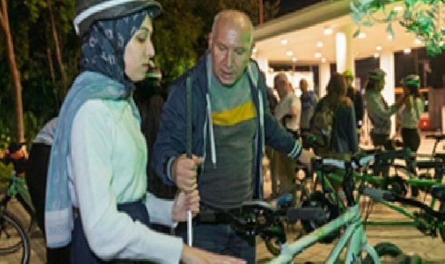 Görme engelliler Kültürpark’ta pedal çevirdi