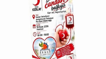 Türk Kızılay kan bağışı tırı Kemer Belediyesi Hizmet Alanı’na geliyor