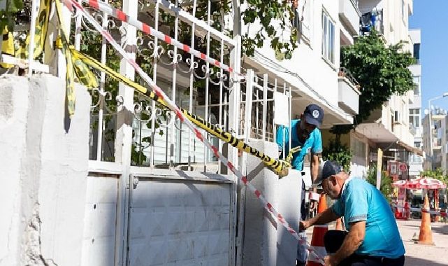 Yenişehir Belediyesi çökme bölgesinde tüm tedbirleri aldı
